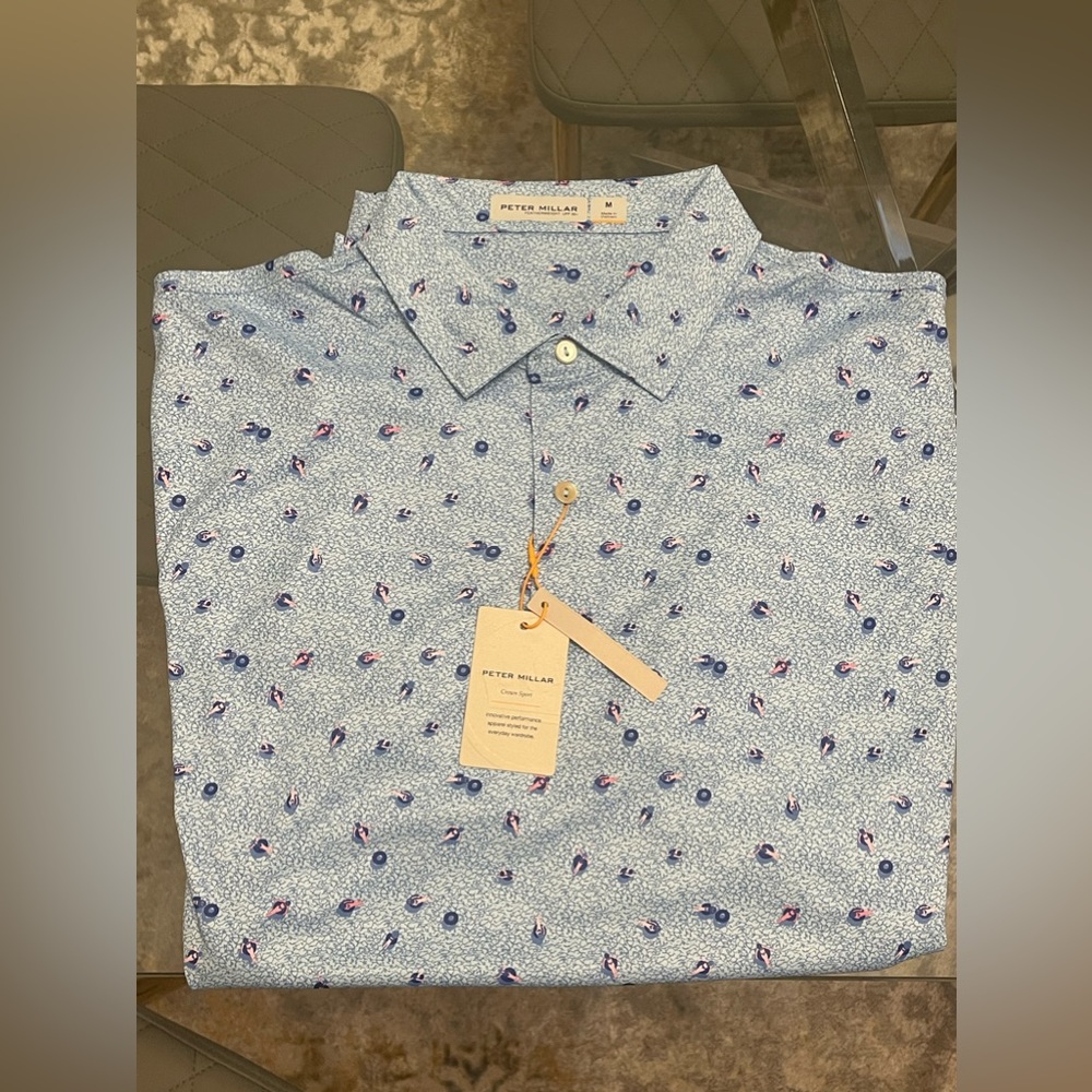 Peter Millar Crown Sport Featherweight Go With The Float Golf Polo